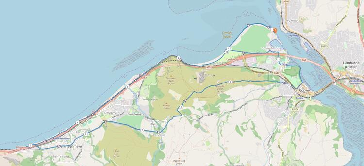 North Wales Half Marathon Race Route Map
